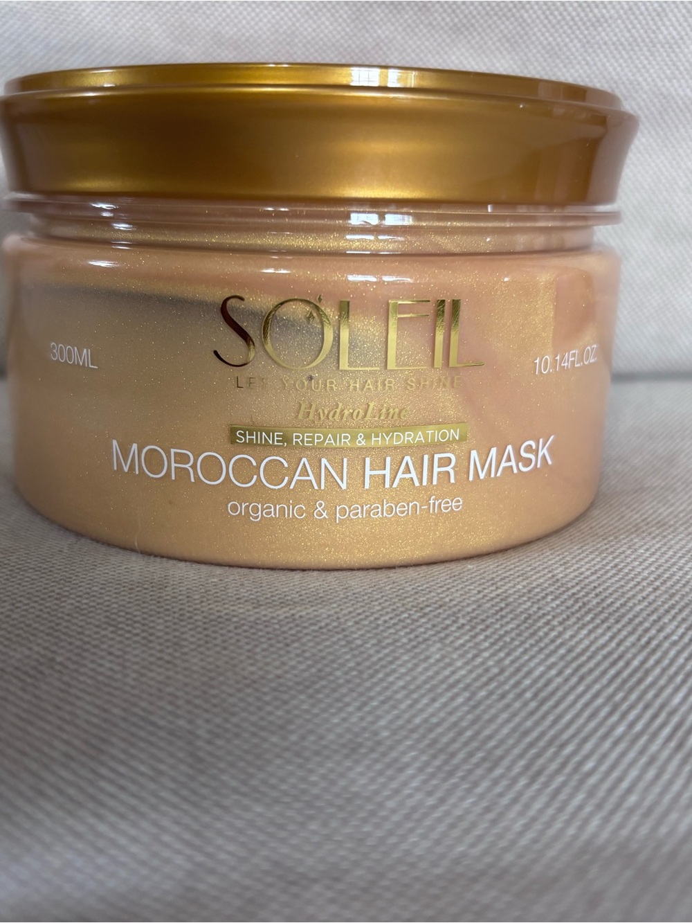 Soleil Moroccan Hair Mask Organic & Paraben-Free 300 ml Gold MRSP $140 01/29